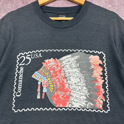 90s Black Comanche Stamp Shirt 3595