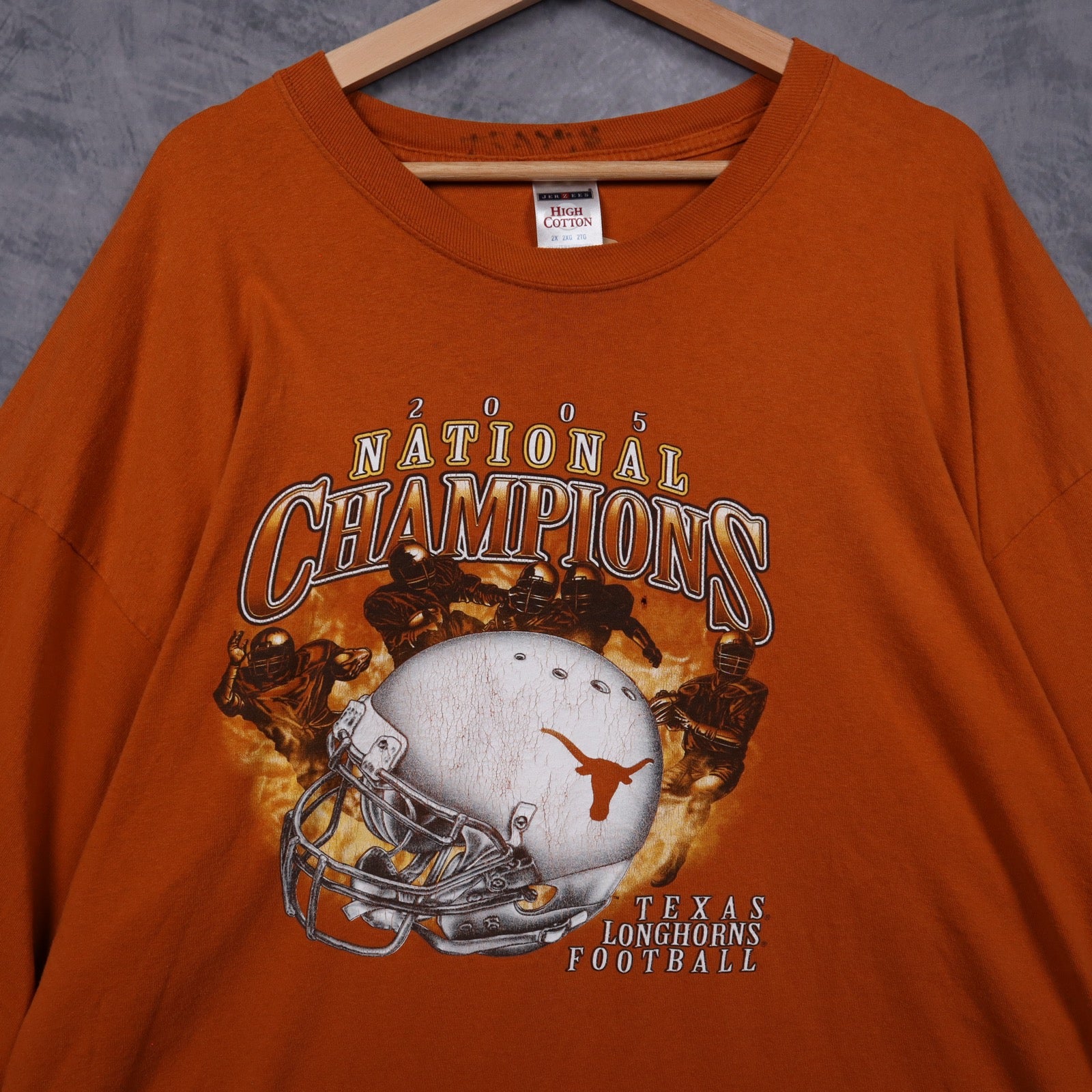 2005 Orange Texas Longhorns National Champions Long Sleeve Shirt 5849