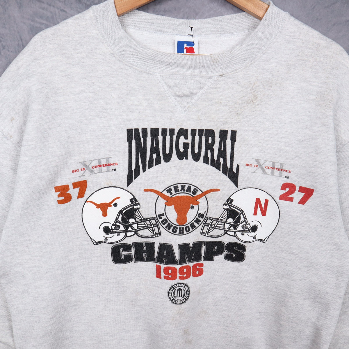 1996 Grey Texas Longhorns Inaugural Champs Crewneck Sweatshirt 5656