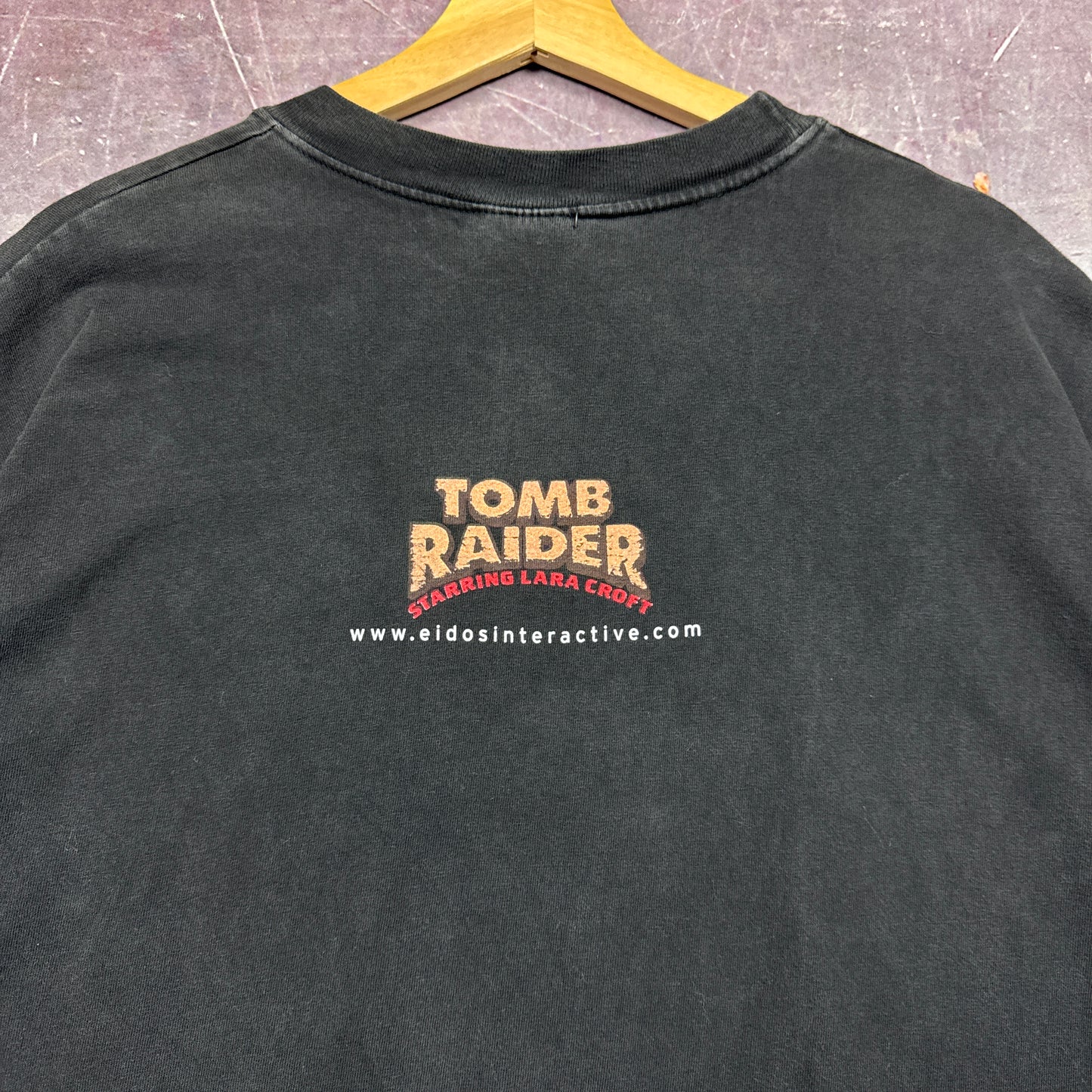 90s Black Tomb Raider Shirt 3424