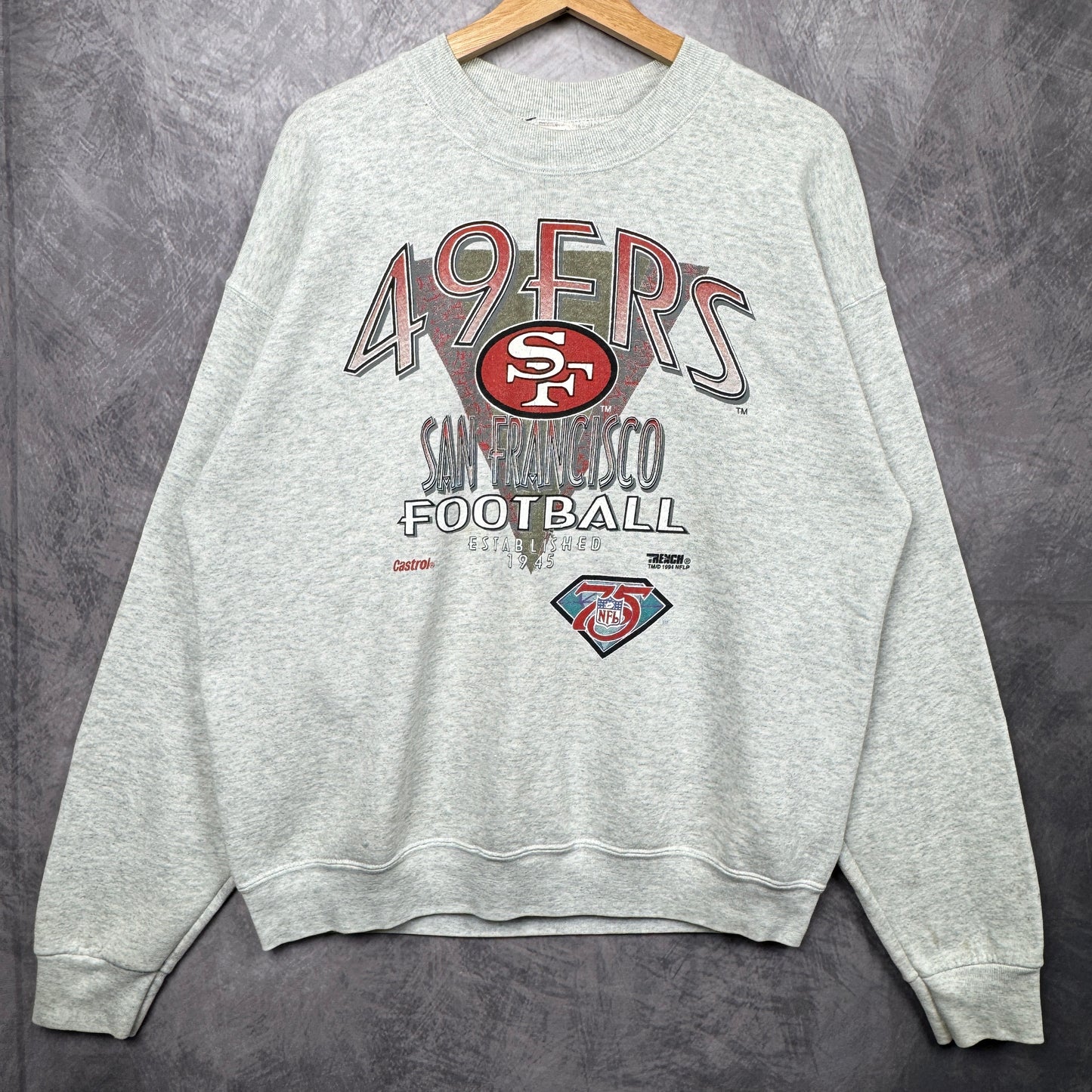 1994 Grey San Francisco 49ers Crewneck Sweatshirt 4105
