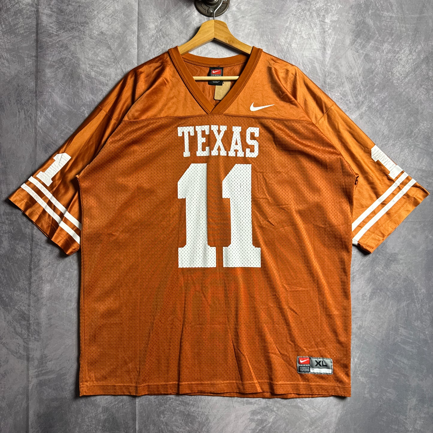 00s Orange Texas Longhorns Nike #11 Football Jersey 4613