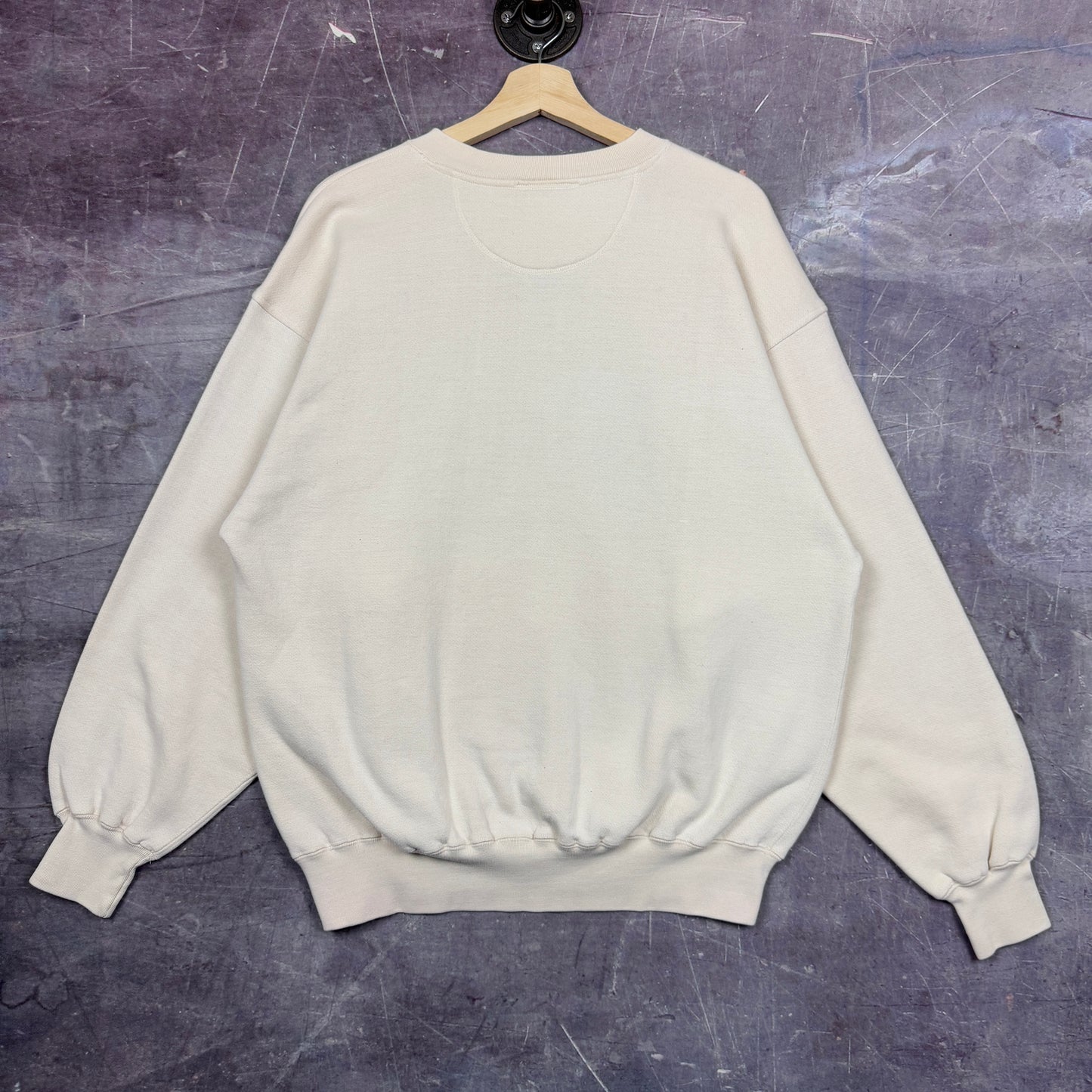 90s Cream Notre Dame Irish Graphic Crewneck Sweatshirt L 1286