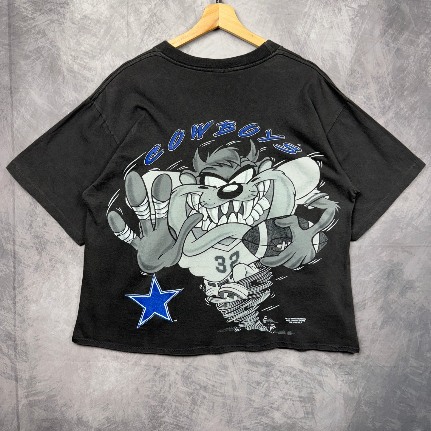 1994 Black Dallas Cowboys Taz Shirt 4187