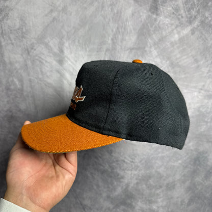 90s Texas Longhorns Sports Specialties Double Line Script Snapback Hat 4630