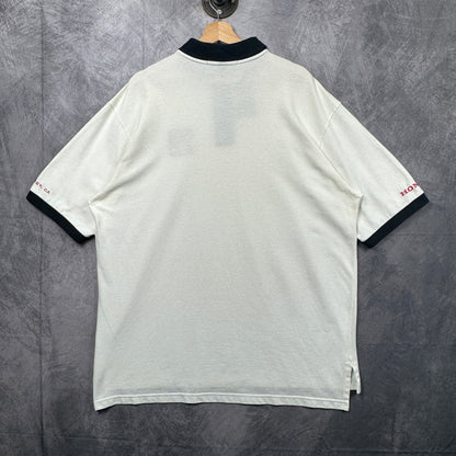 90s White Honda Racing Polo Shirt 3967