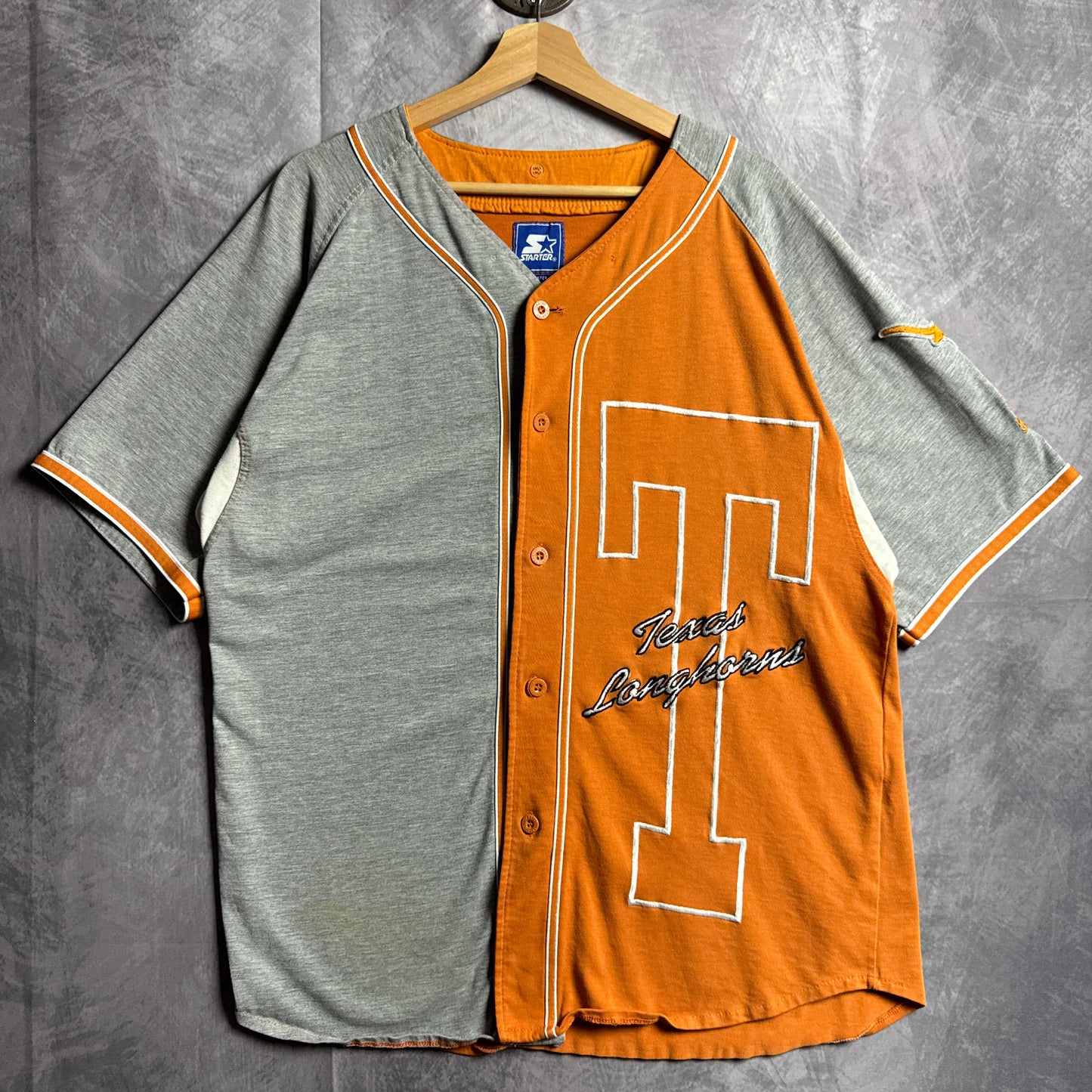 90s Texas Longhorns Starter Baseball Jersey 4526