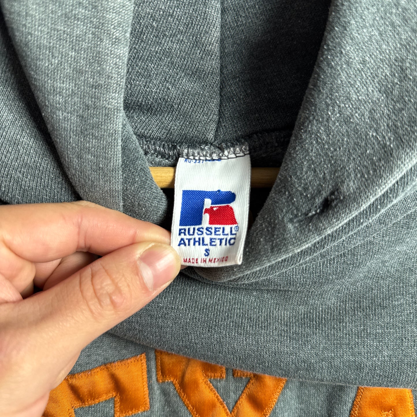 90s Grey Russell Texas Longhorns Hoodie 4427