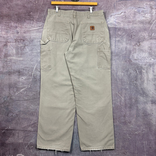 90s Tan Carhartt Carpenter Work Pants 34x28.5 2130