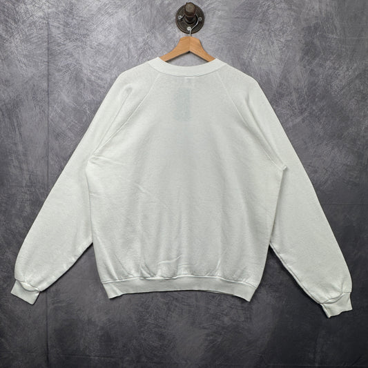 90s White Ford Mustang Crewneck Sweatshirt 3990
