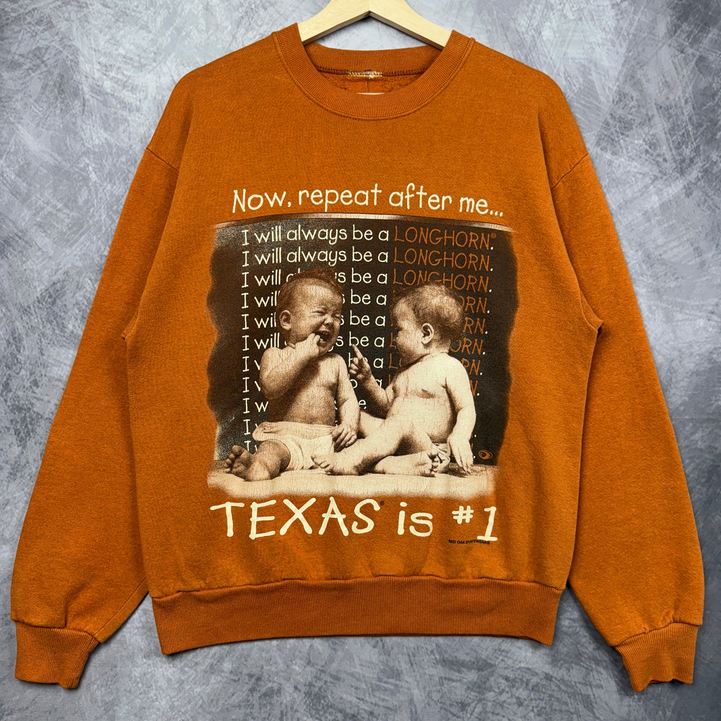 90s Orange Texas Longhorns Crewneck Sweatshirt 4357