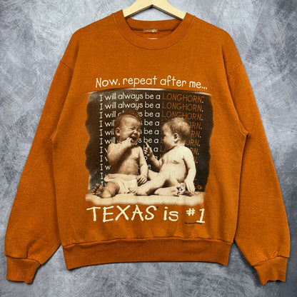 90s Orange Texas Longhorns Crewneck Sweatshirt 4357
