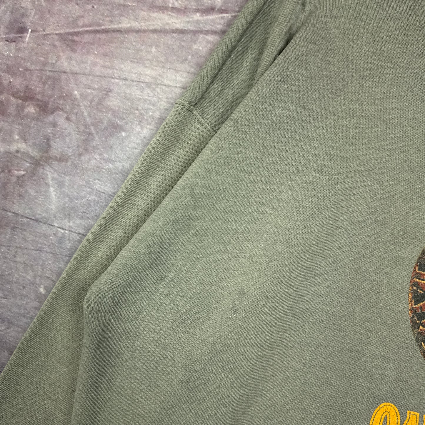 90s Olive Green Harley Davidson Sweatshirt 3089