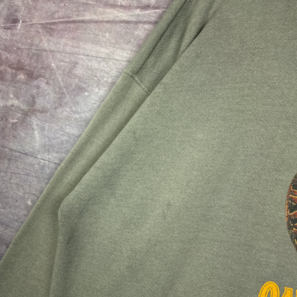 90s Olive Green Harley Davidson Sweatshirt 3089