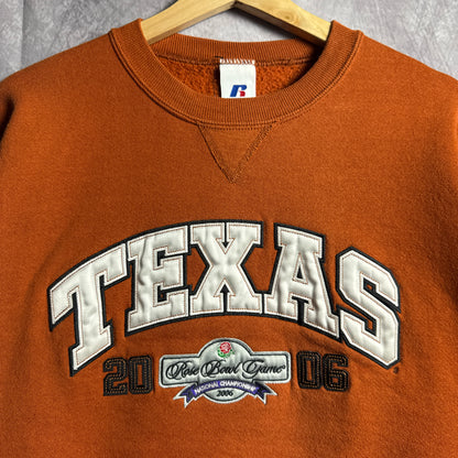 2006 Orange Texas Longhorns Rose Bowl Crewneck Sweatshirt 4586