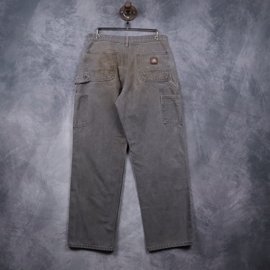 00s Grey Carhartt Double Knee Carpenter Work Pants 5060