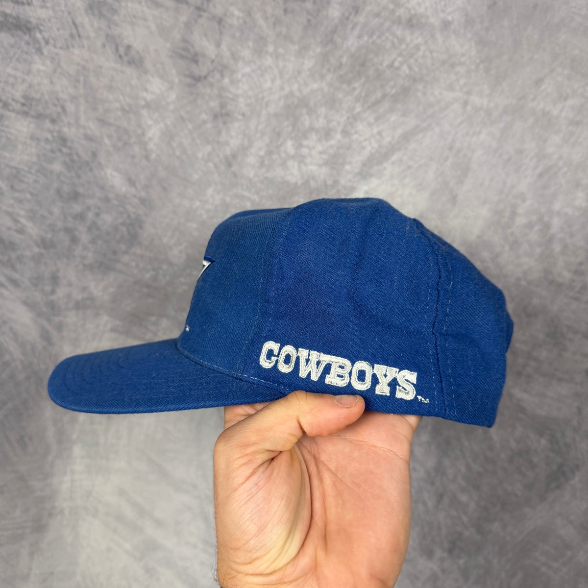 90s Blue Dallas Cowboys Apex One Snapback Hat 6880