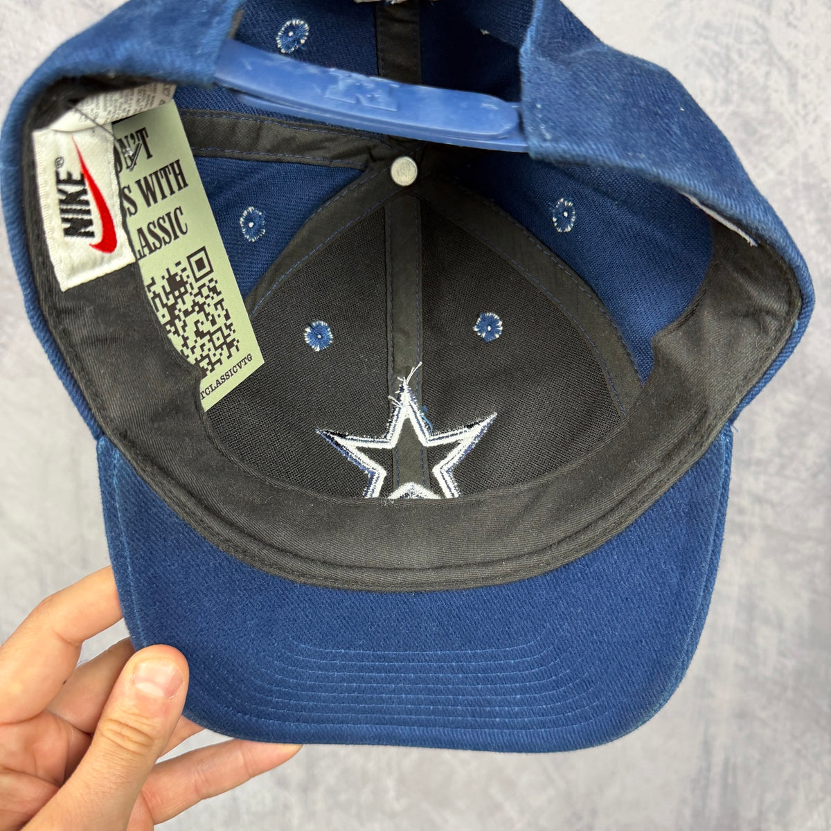 90s Navy Blue Dallas Cowboys Nike NFL Pro Line Hat 6825