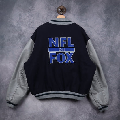 90s Navy Blue NFL on Fox Varsity Jacket 6512