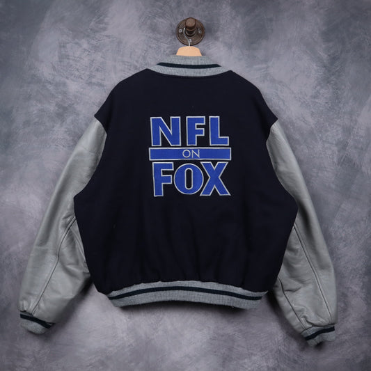90s Navy Blue NFL on Fox Varsity Jacket 6512