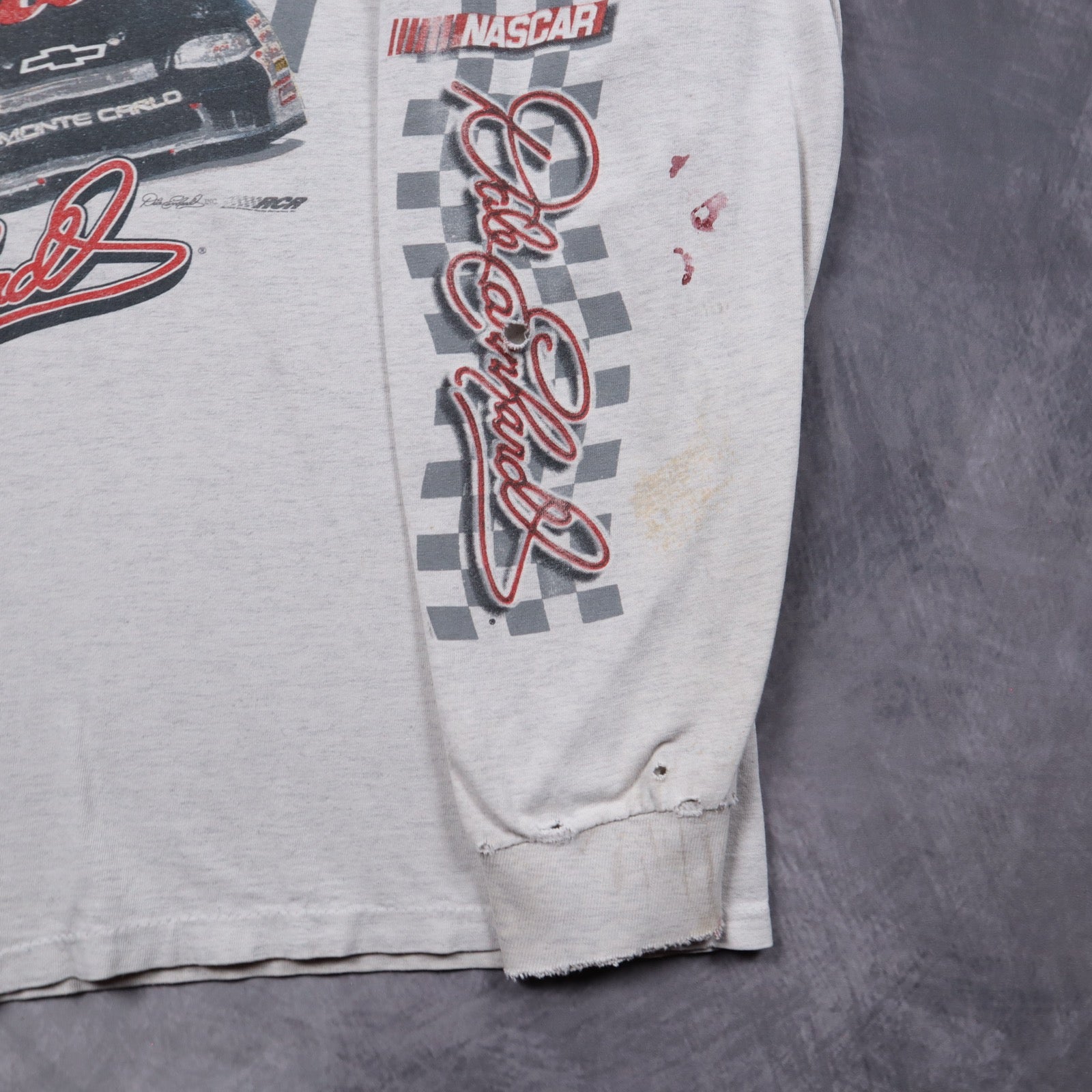 Late 90s Heather Grey Dale Earnhardt #3 NASCAR Long Sleeve Shirt 5353