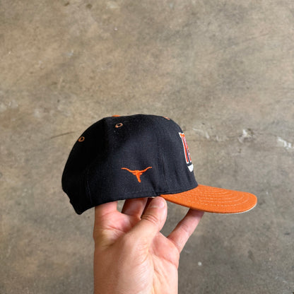 90s Black Texas Longhorns Snapback Hat 5803
