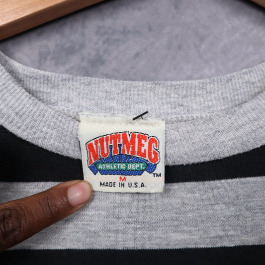 90s Grey Raiders Striped Pocket Long Sleeve Shirt 6731