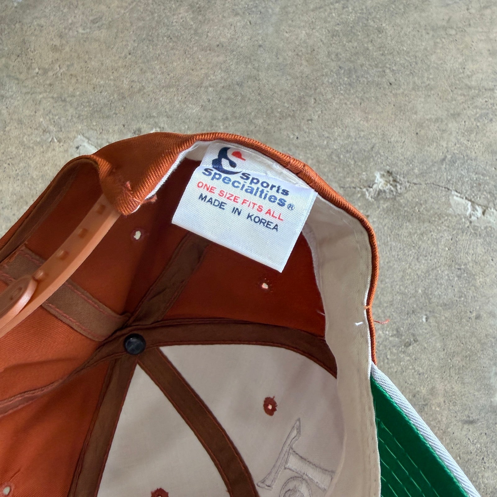 90s Burnt Orange Texas Longhorns Sports Specialties Snapback Hat 5789