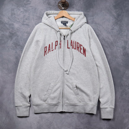 Early 00s Grey Polo Jeans Company Ralph Lauren Zip Up Hoodie 5318