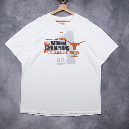 2005 White Texas Longhorns National Champions Rose Bowl Nike Shirt 5754