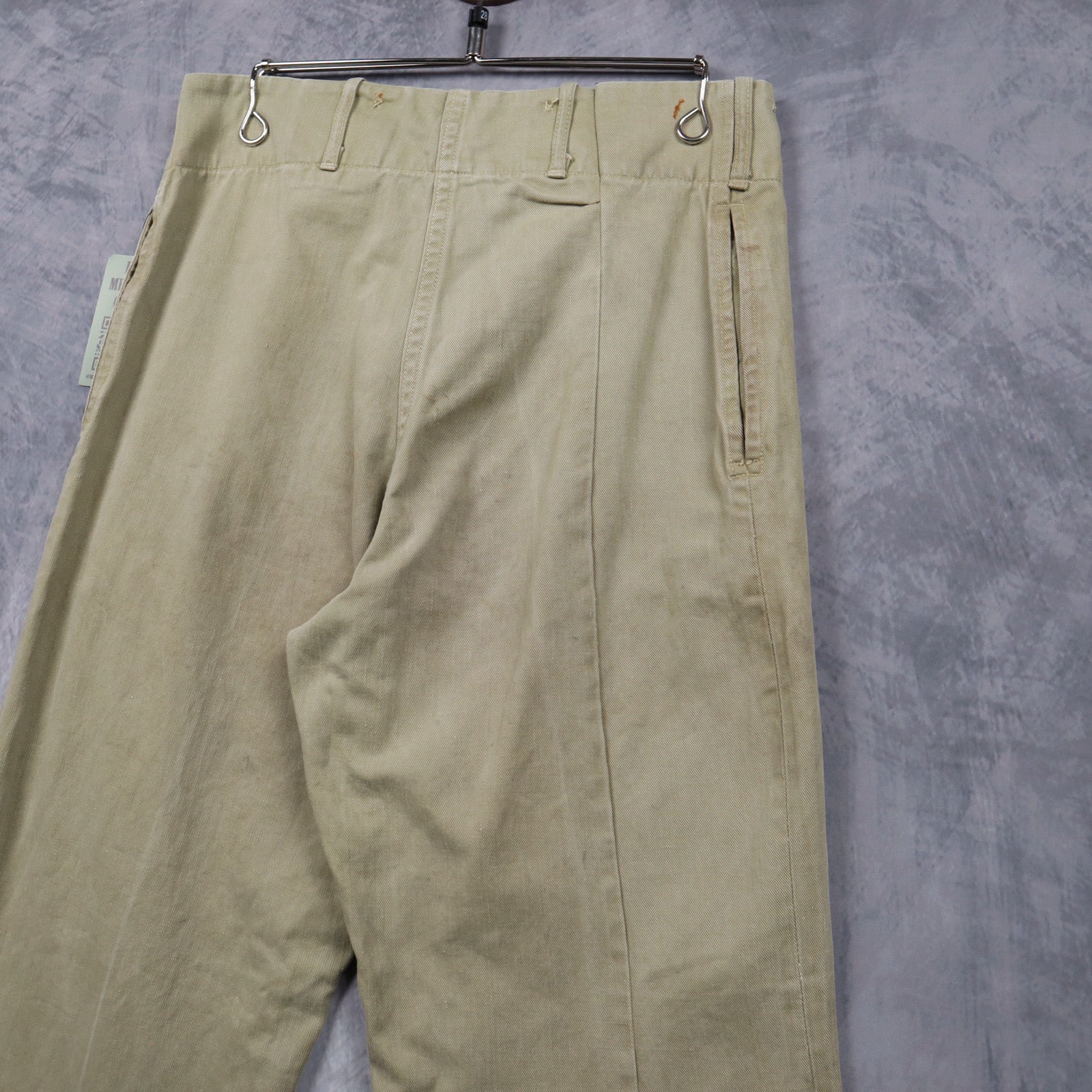 40s Khaki US Military Button Fly Trousers 5045