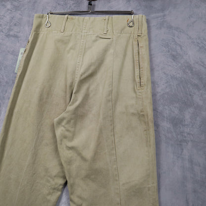 40s Khaki US Military Button Fly Trousers 5045