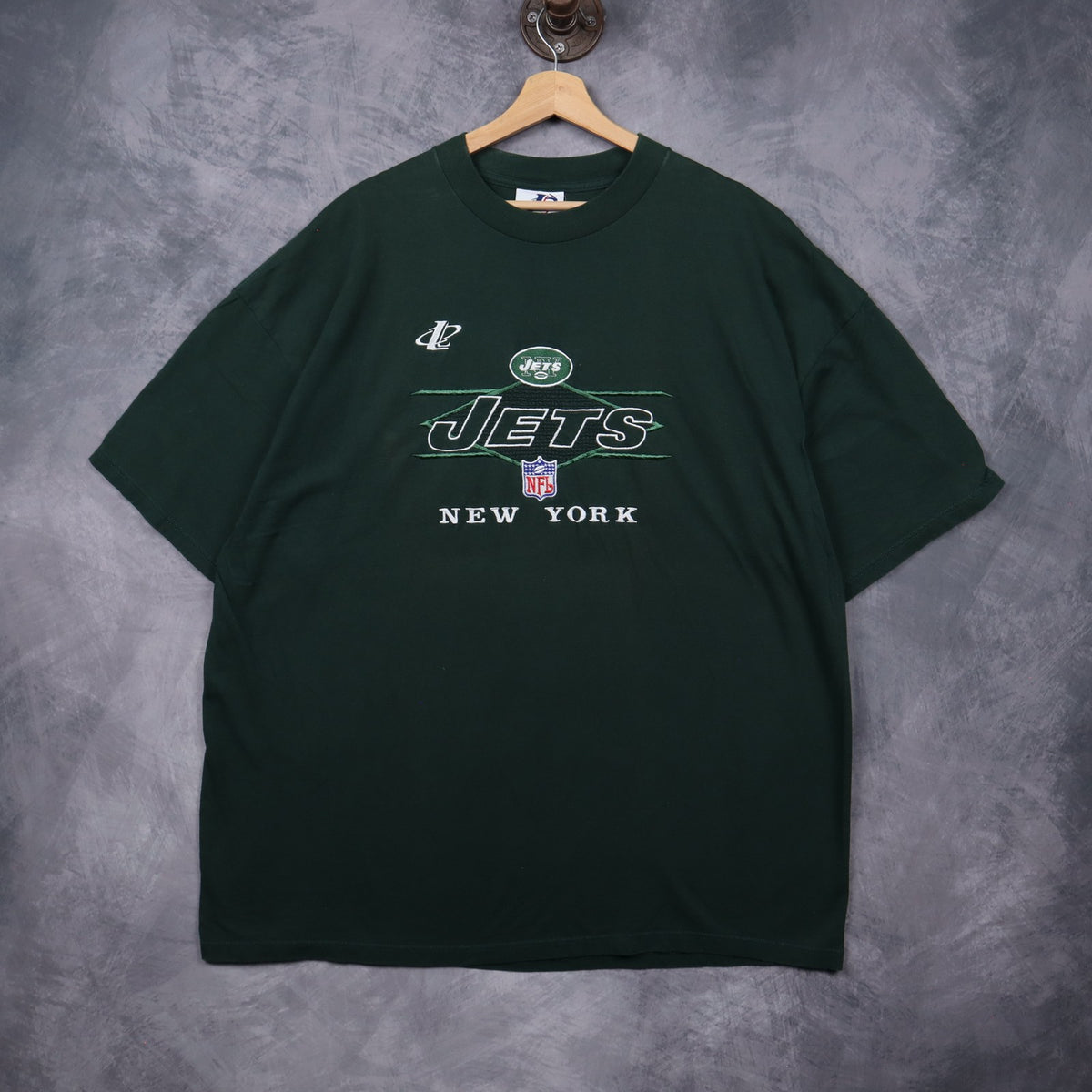 90s Green New York Jets Embroidered Shirt 6662
