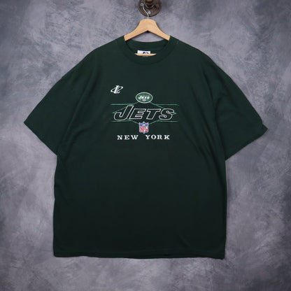 90s Green New York Jets Embroidered Shirt 6662