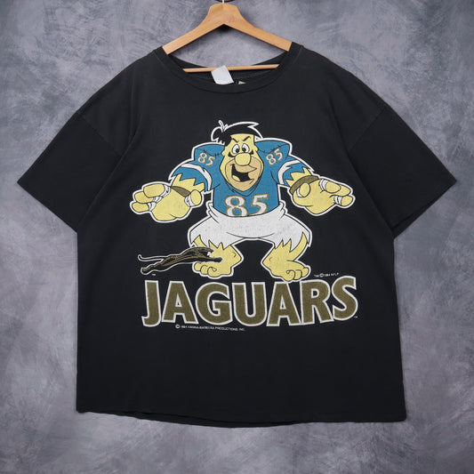 1994 Black Jacksonville Jaguars Fred Flintstone Shirt 6744