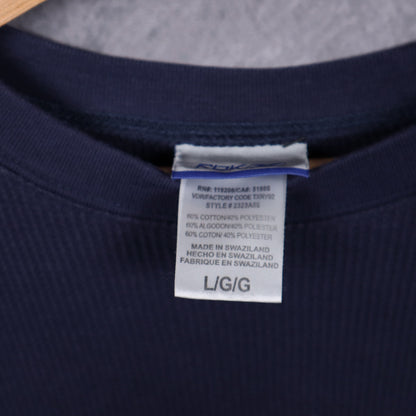 00s Navy Blue Dallas Cowboys Waffle Knit Long Sleeve Shirt 6624