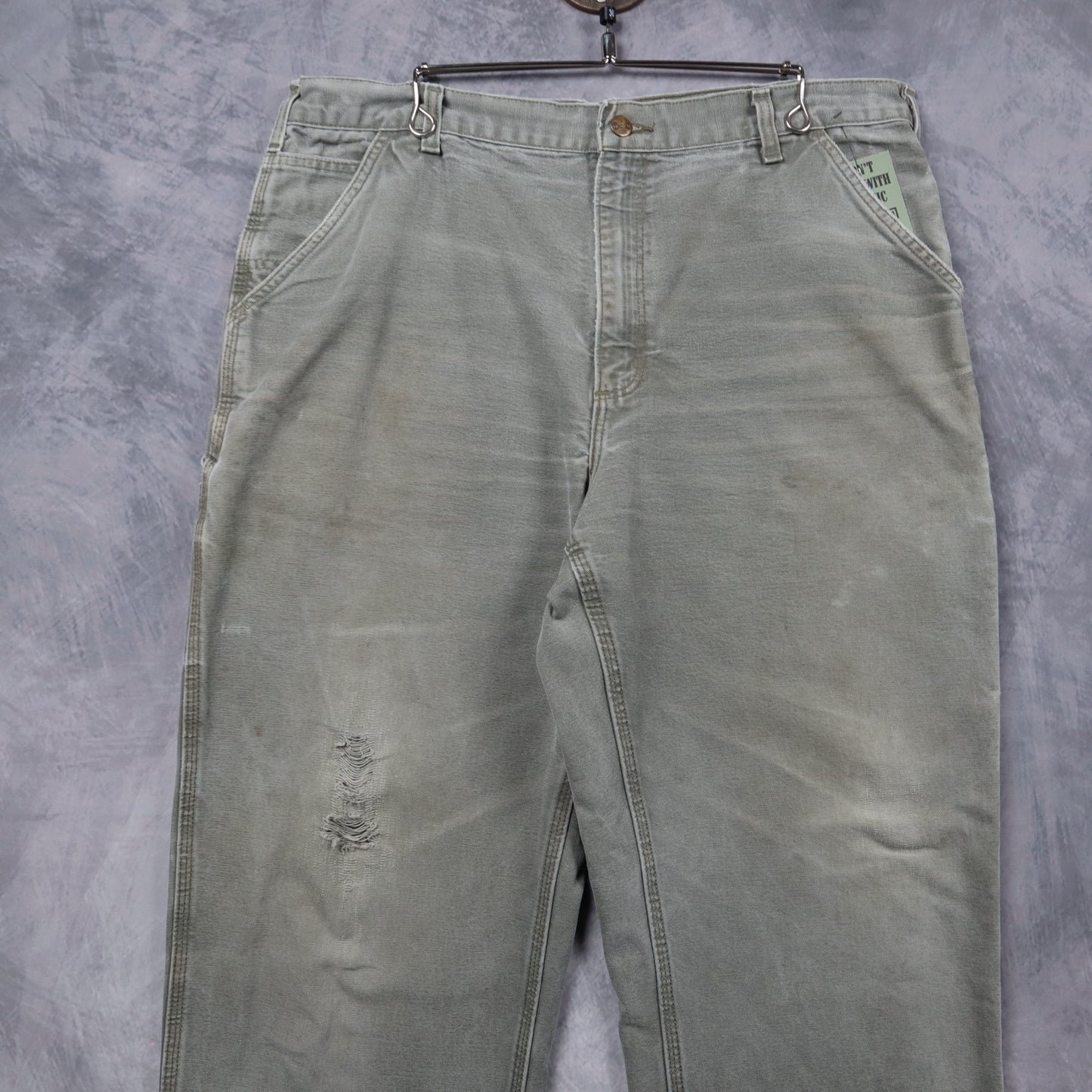 90s Faded Sage Green Carhartt Carpenter Pants 5244
