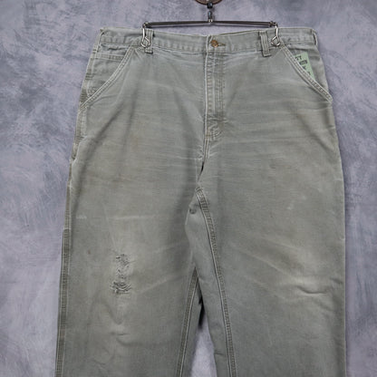 90s Faded Sage Green Carhartt Carpenter Pants 5244