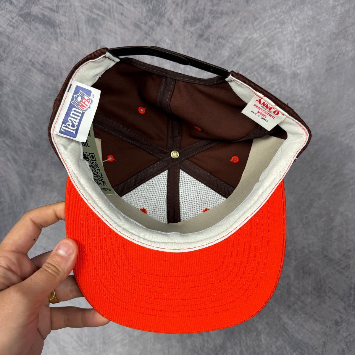 90s Brown Cleveland Browns Snapback Hat 6872