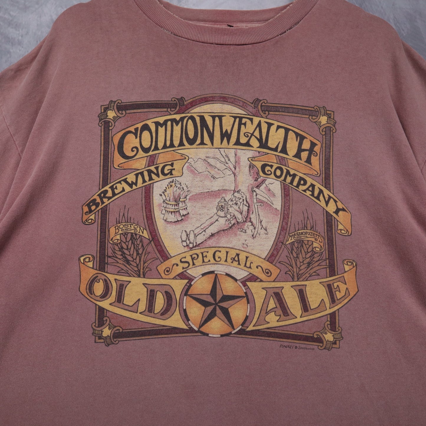 90s Clay Red Commonwealth Brewing Co. Old Ale Shirt 4650