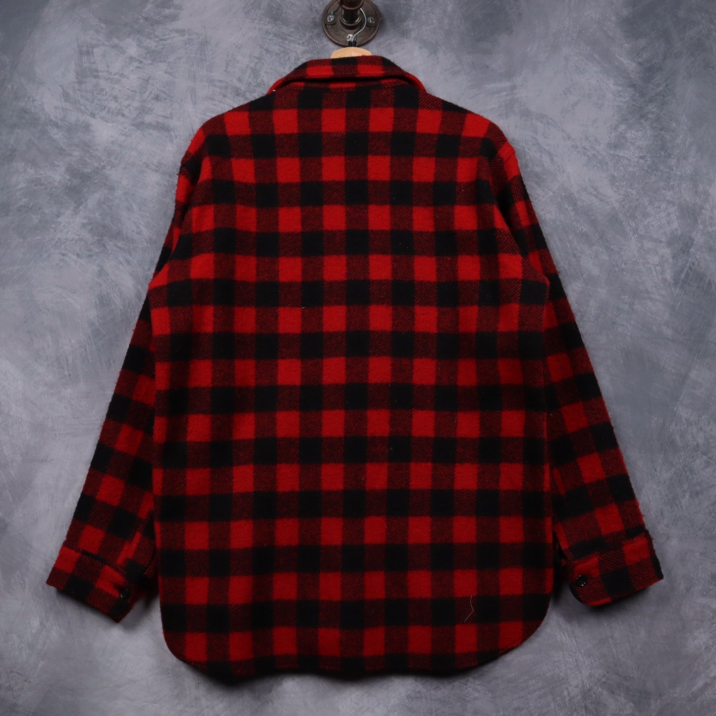 80s Black Red Woolrich Buffalo Plaid Wool Shirt 4825
