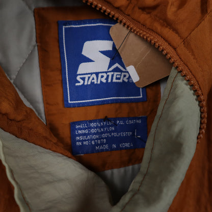 90s Burnt Orange Texas Longhorns Starter Hooded Pullover Jacket 5928