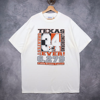 1998 White Texas Longhorns Ricky Williams Greatest Ever Shirt 5738