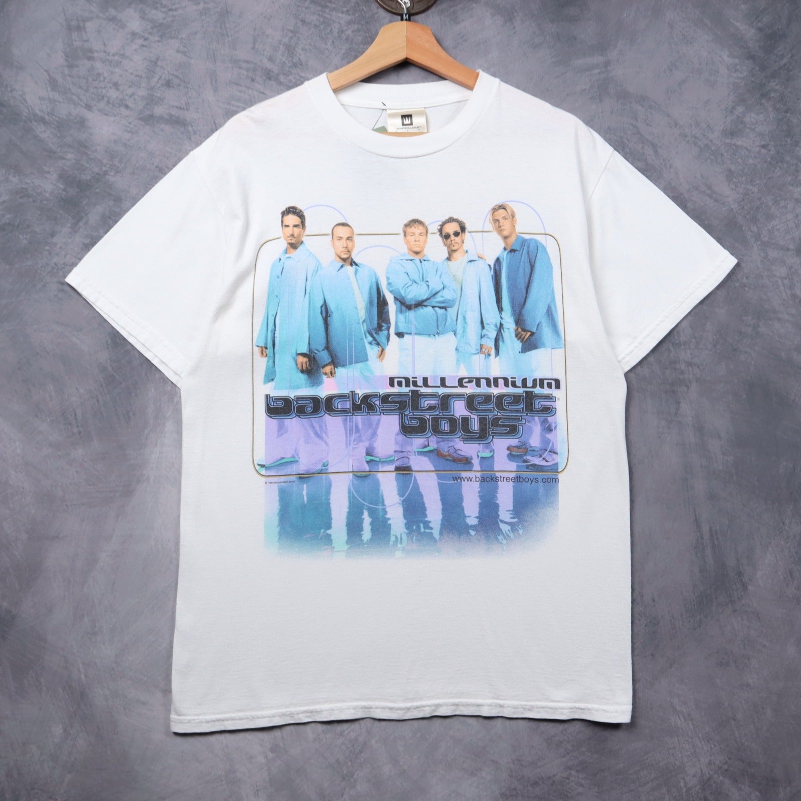 1999 White Backstreet Boys Millennium Tour Shirt 5442