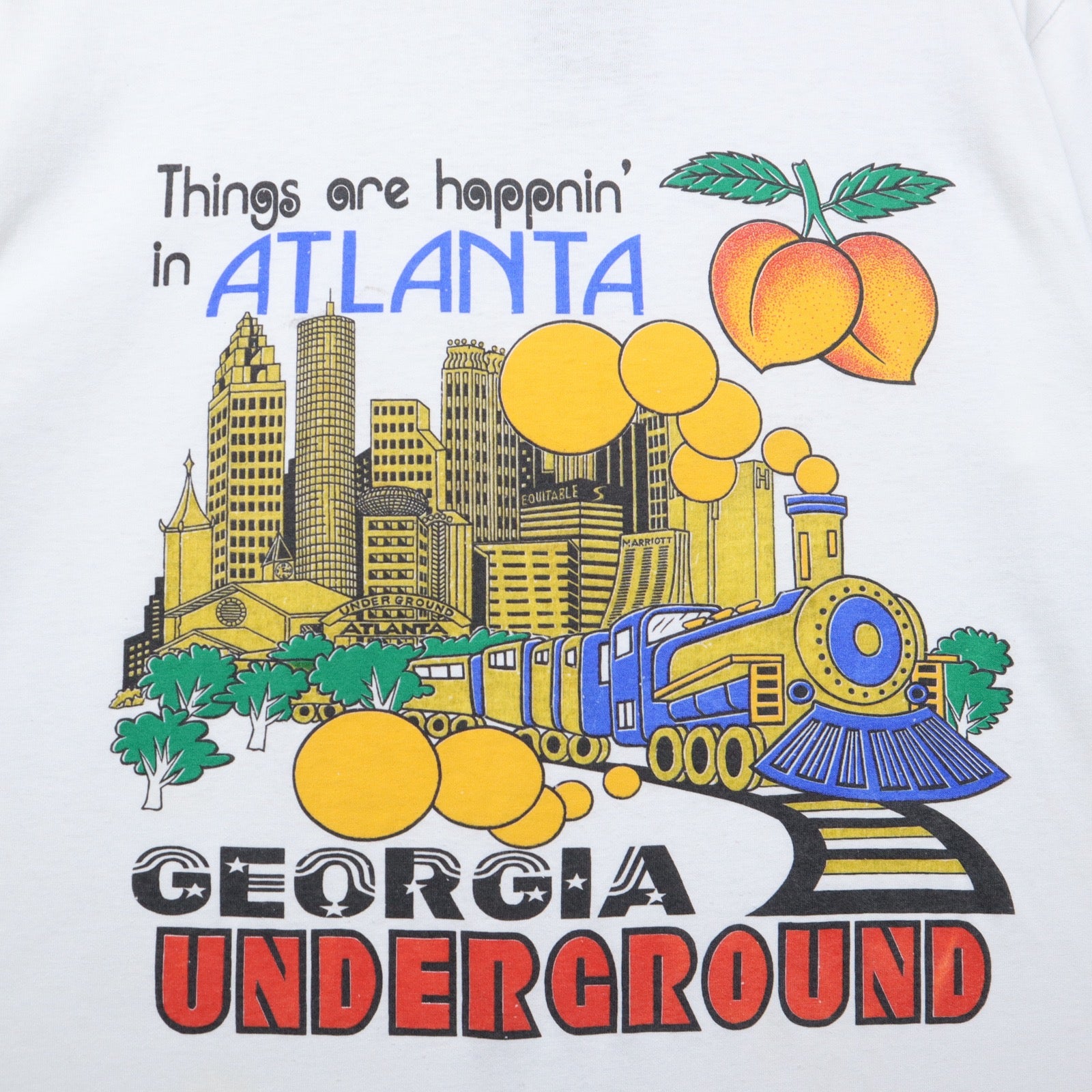 90s White Underground Atlanta Georgia Souvenir Shirt 5603