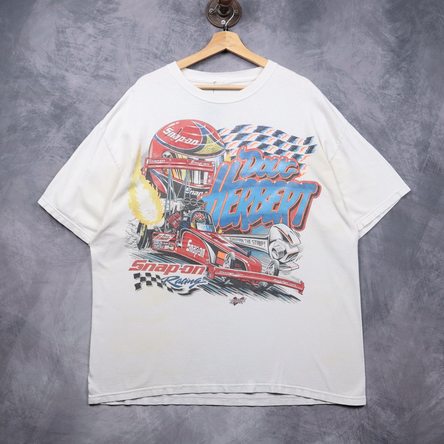 90s White Doug Herbert Snap-On Racing Shirt 5481