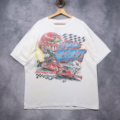 90s White Doug Herbert Snap-On Racing Shirt 5481