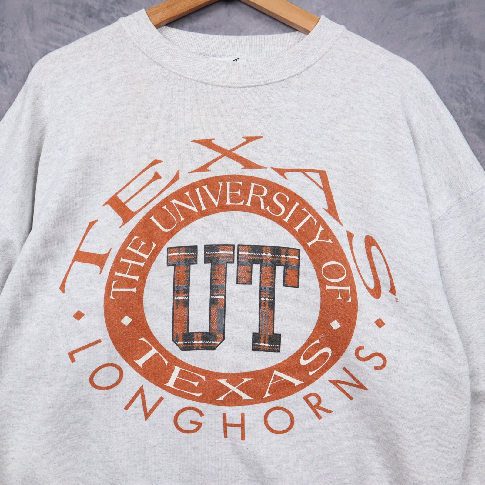 90s Grey University of Texas Longhorns Crewneck Sweatshirt 5709