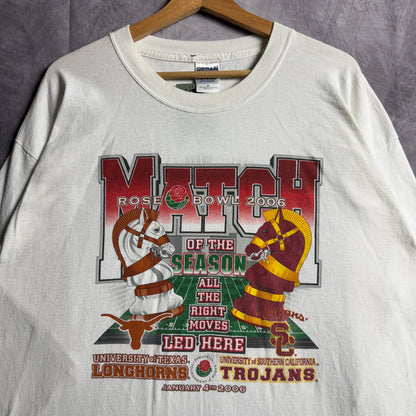 2006 White Texas Longhorns Rose Bowl Longsleeve Shirt 4588