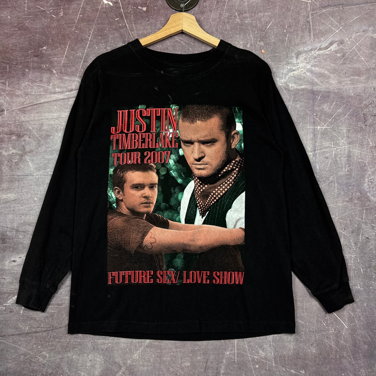 2007 Black Justin Timberlake P!nk Future Sex Love Show Tour Graphic Shirt M 2857